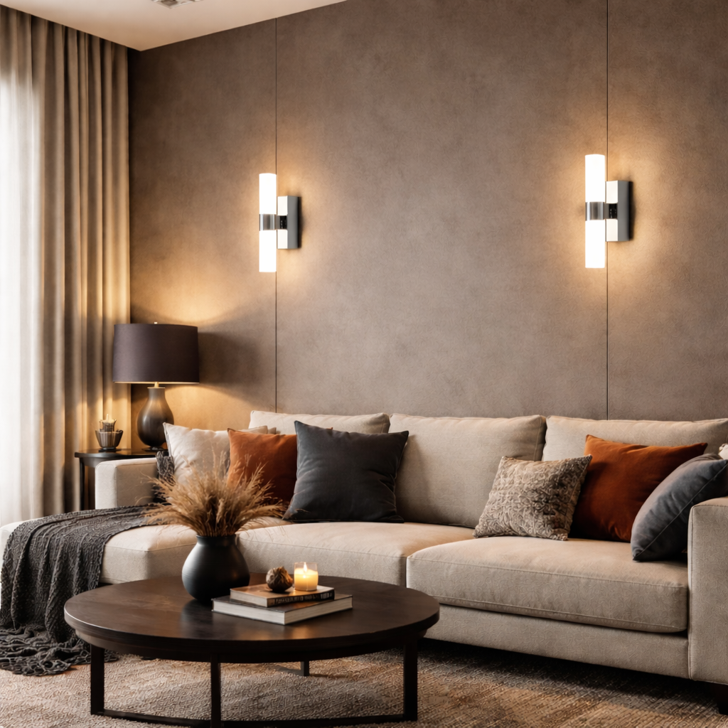 Moderne LED Wandleuchte aus Edelstahl & Acryl mit COB-LED – Wandlampe Innenbeleuchtung Warmweiß / Kaltweiß