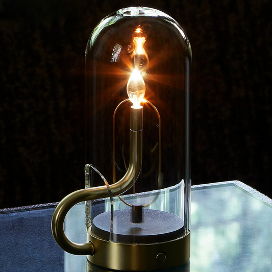 Moderne Glas-Tischlampe mit LED – Designer Dekolampe für Wohnzimmer & Schlafzimmer