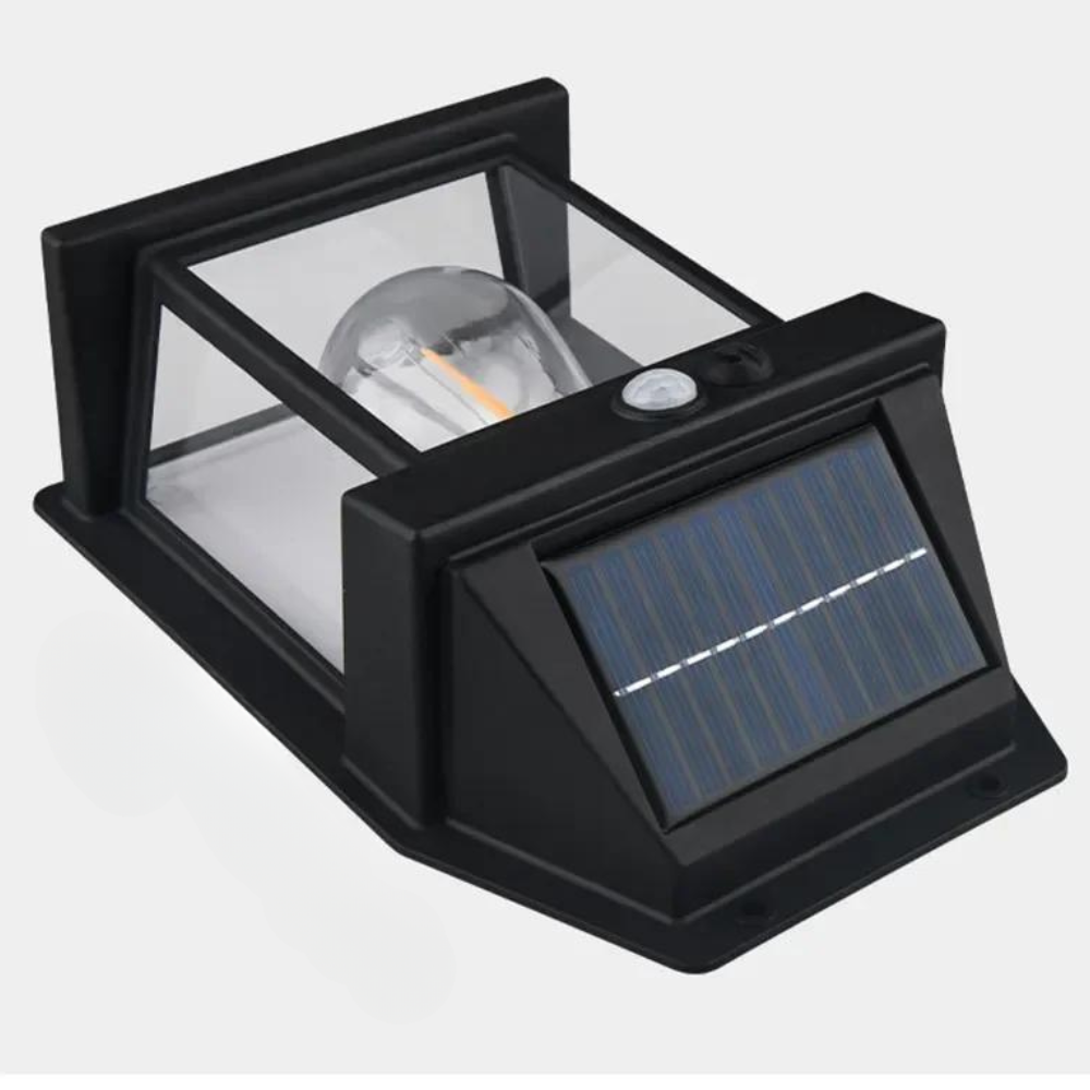 Solar LED Wandleuchte Außen mit Bewegungsmelder – IP65 Wasserdicht Solar Lampe für Garten, Terrasse & Haustür