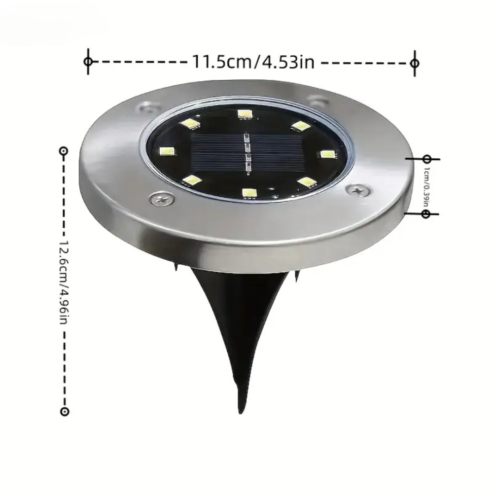 Solar Bodenleuchte LED – Outdoor Gartenbeleuchtung – Wasserdicht Bodenspot – Solar Wegeleuchte für Terrasse/Beet/Weg – Warmweiß & Kaltweiß