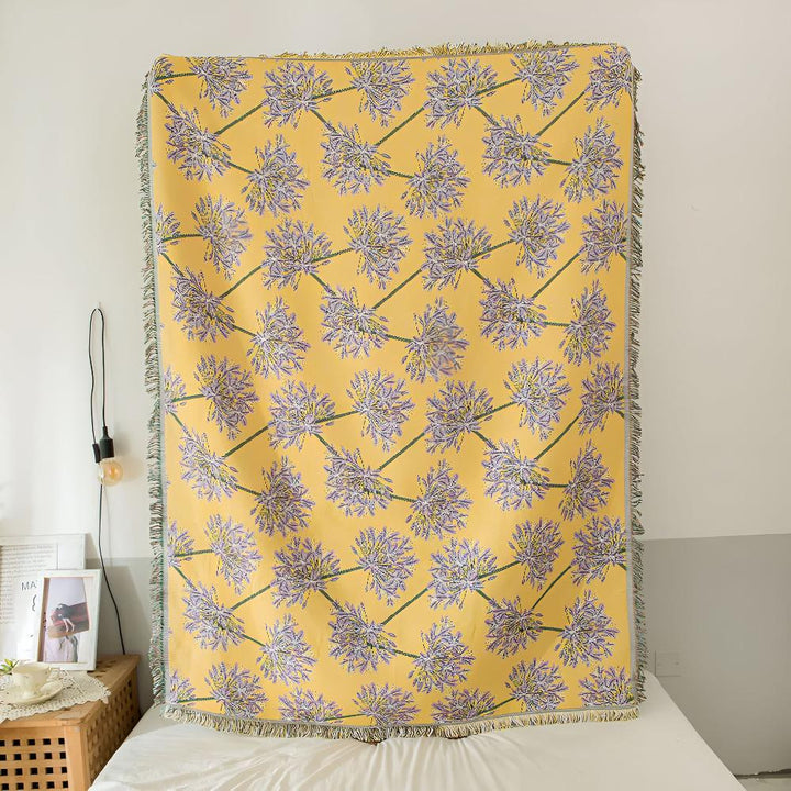 Agapanthus-Decke mit Quasten 130 x 180 cm