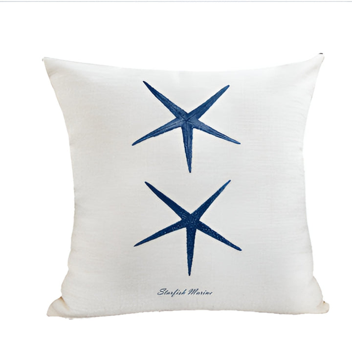 Bestickter Kissenbezug mit maritimen Motiven 45 x 45 cm