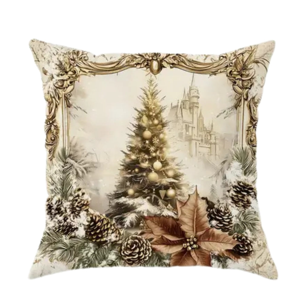 Weihnachtlicher Samt-Kissenbezug 45 x 45 cm