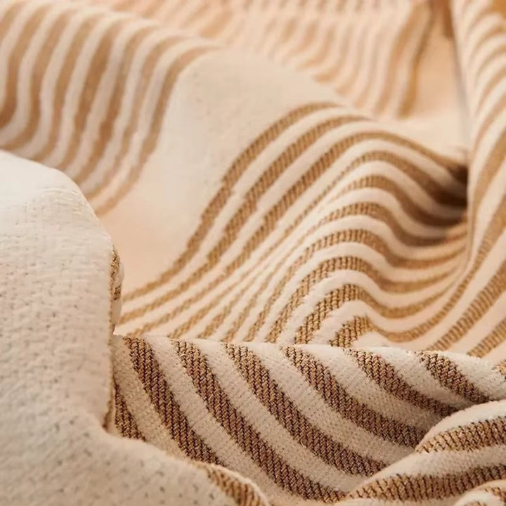 Einfarbige Chenille-Sofadecke