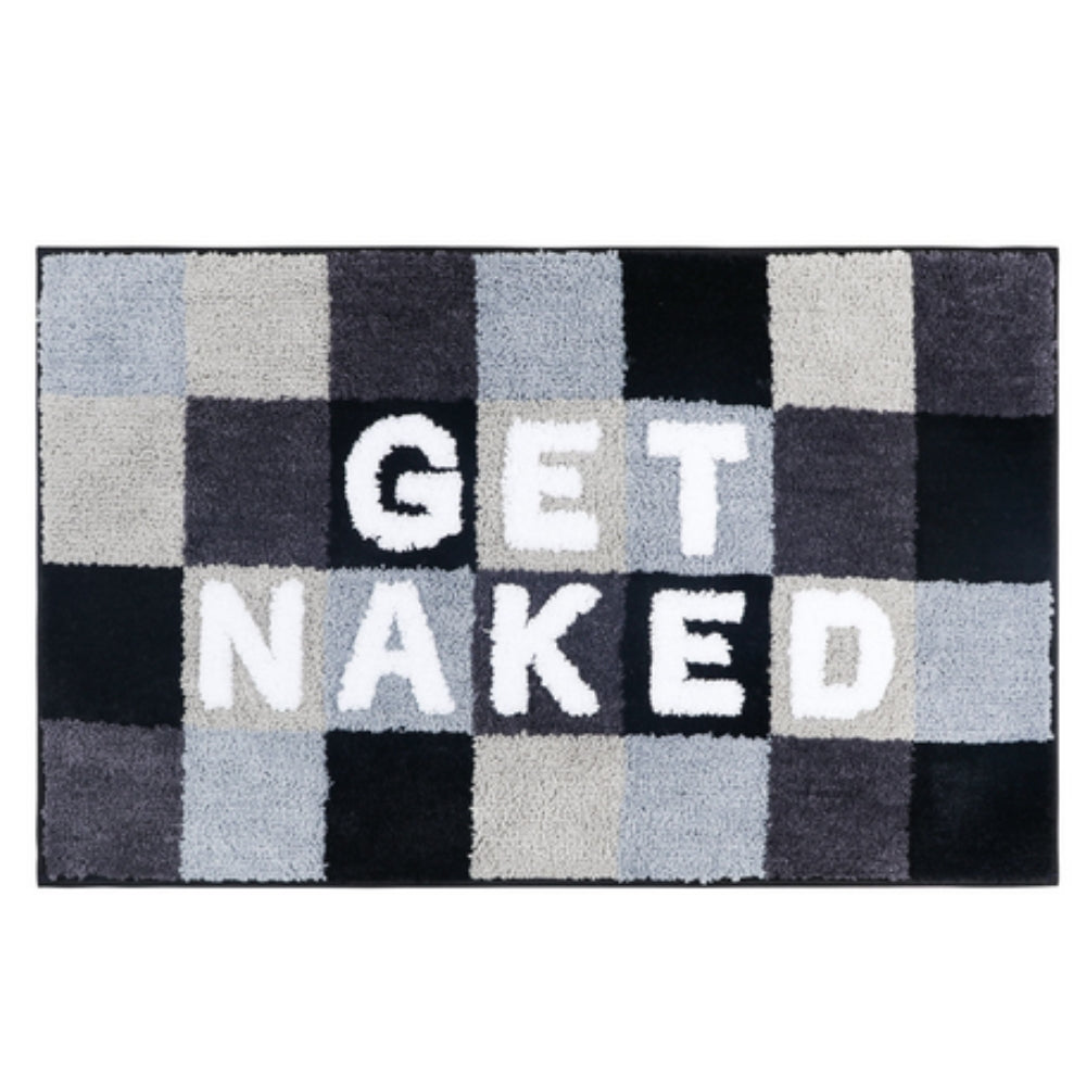 Badematte mit Schriftzug Get Naked