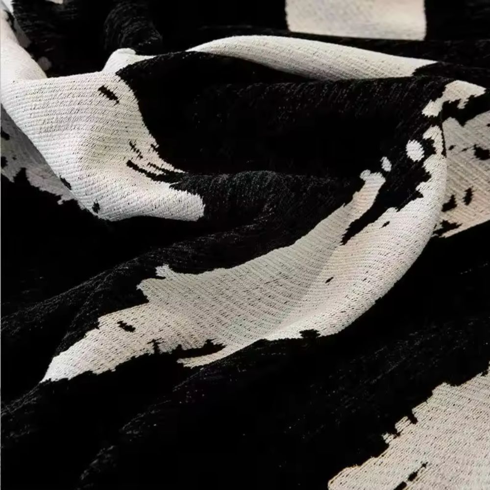 Chenille-Sofadecke mit Pinselstrichmuster