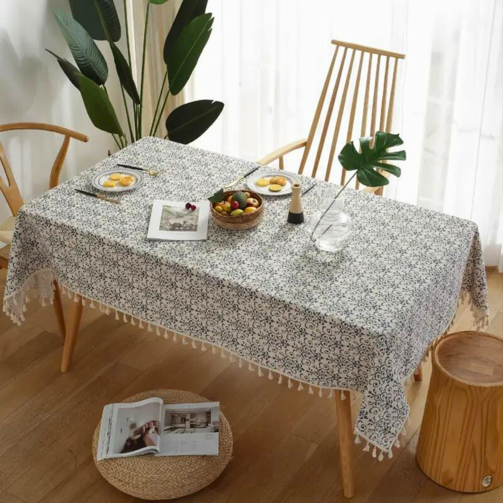 Fleckenabweisende Retro-Tischdecke