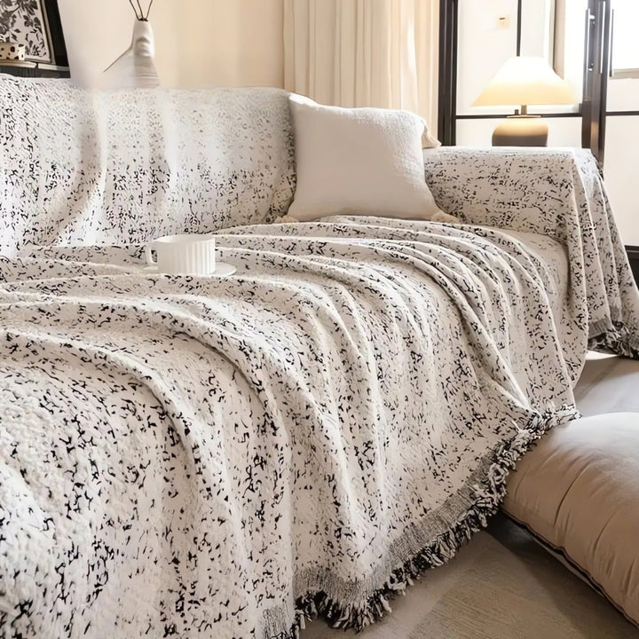 Wendbarer, gesprenkelter Boho-Sofaüberwurf