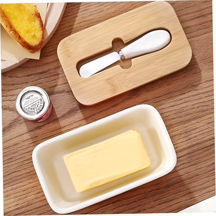 Butterdose mit integriertem Butterschneider