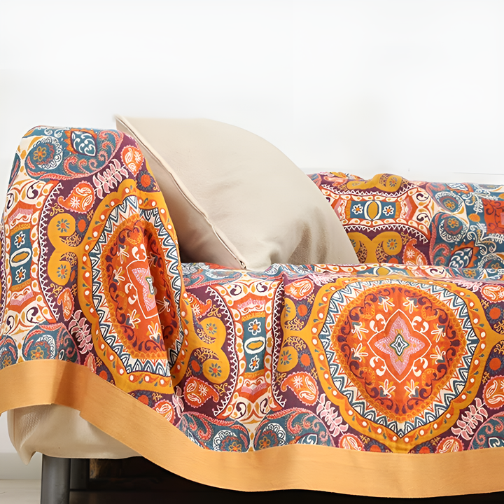 Kühlende Boho-Wendedecke für den Sommer