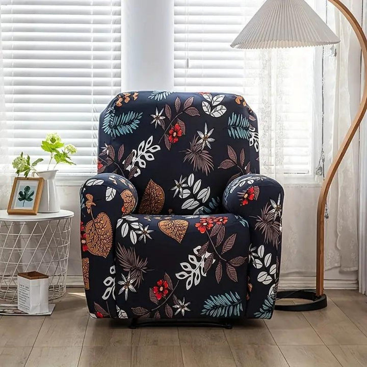 Sesselbezug mit Blumen oder Ornamenten