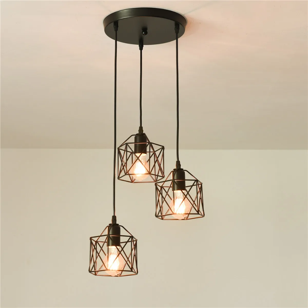 Triluxor™ | Industrial Vintage-Pendelleuchte Schwarz