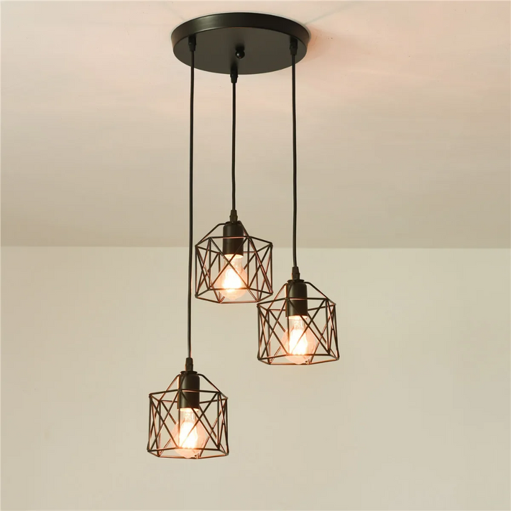 Triluxor™ | Industrial Vintage-Pendelleuchte Schwarz