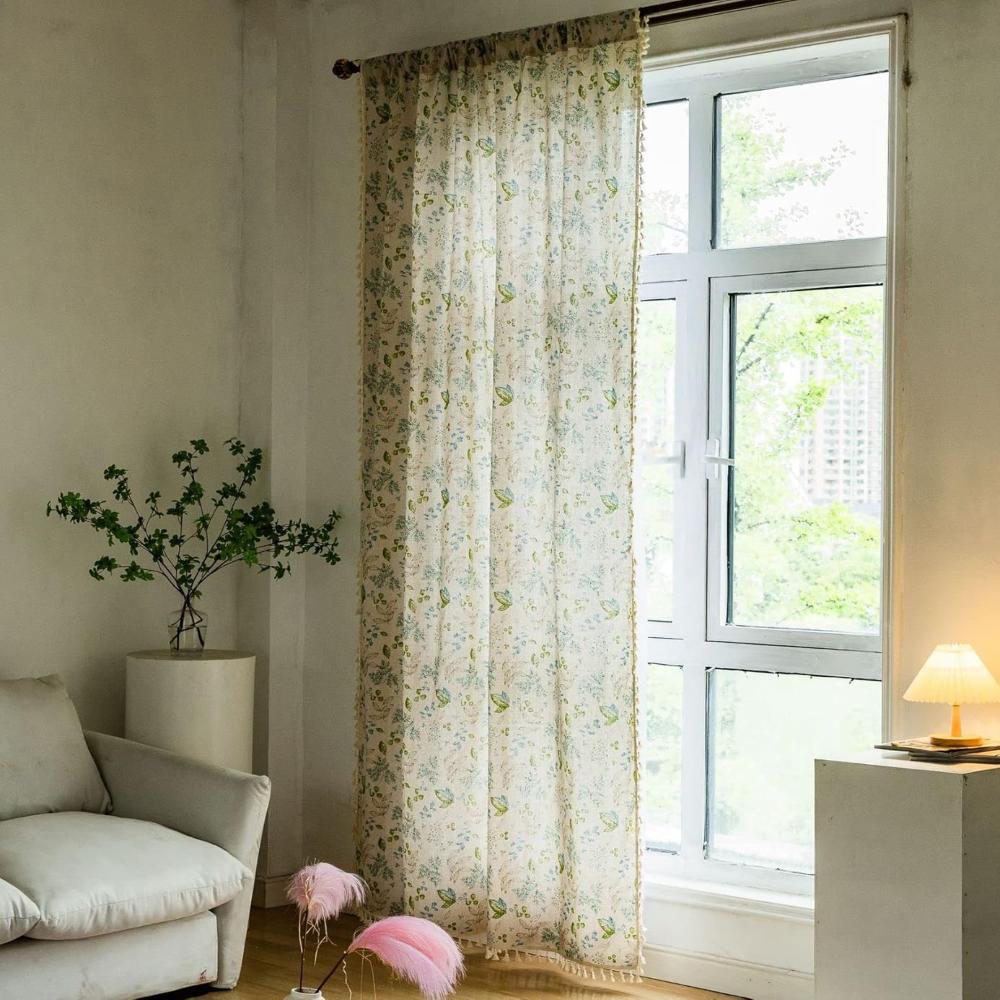 Verdunkelungsvorhang mit Wildblumen