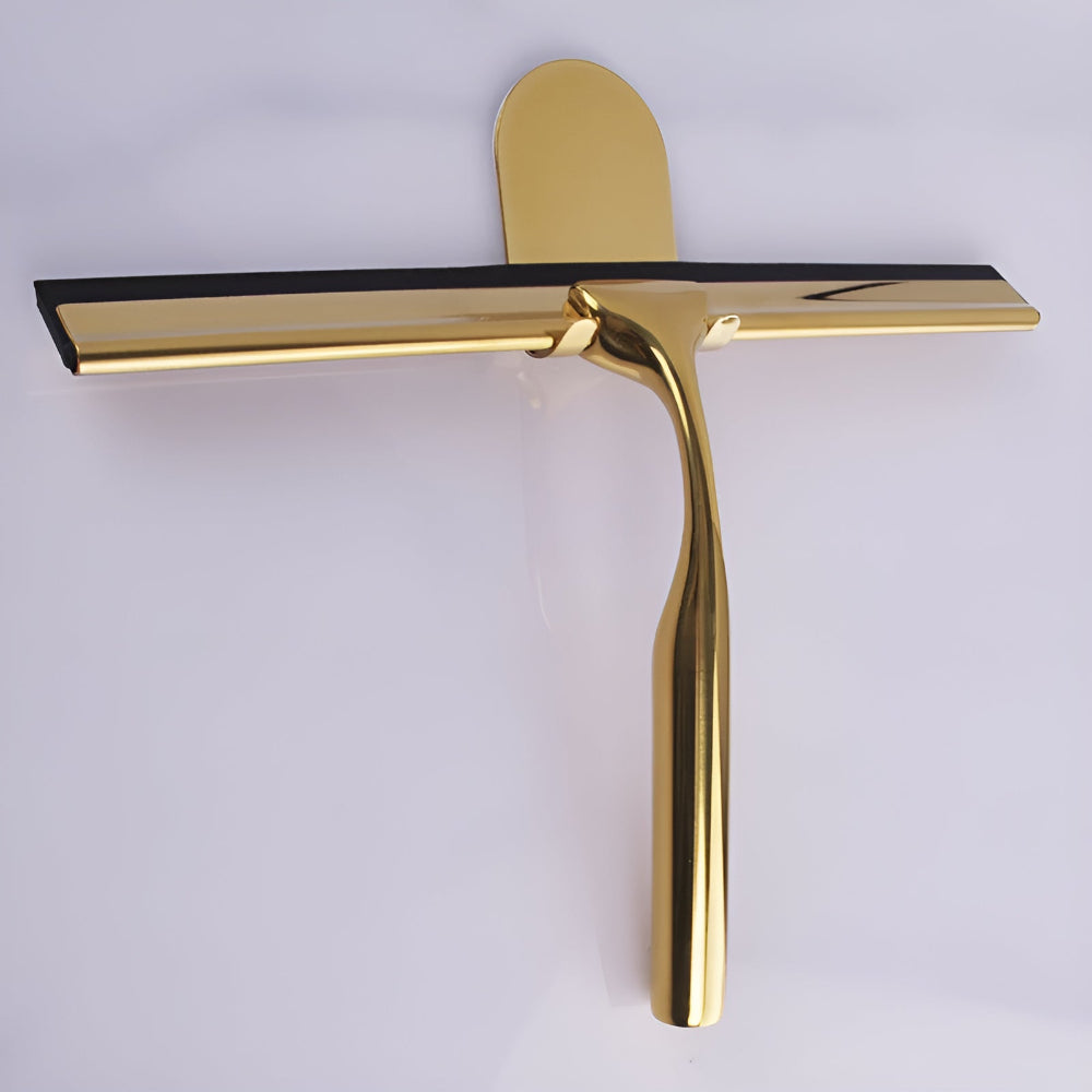 Duschabzieher aus Edelstahl, goldfarben