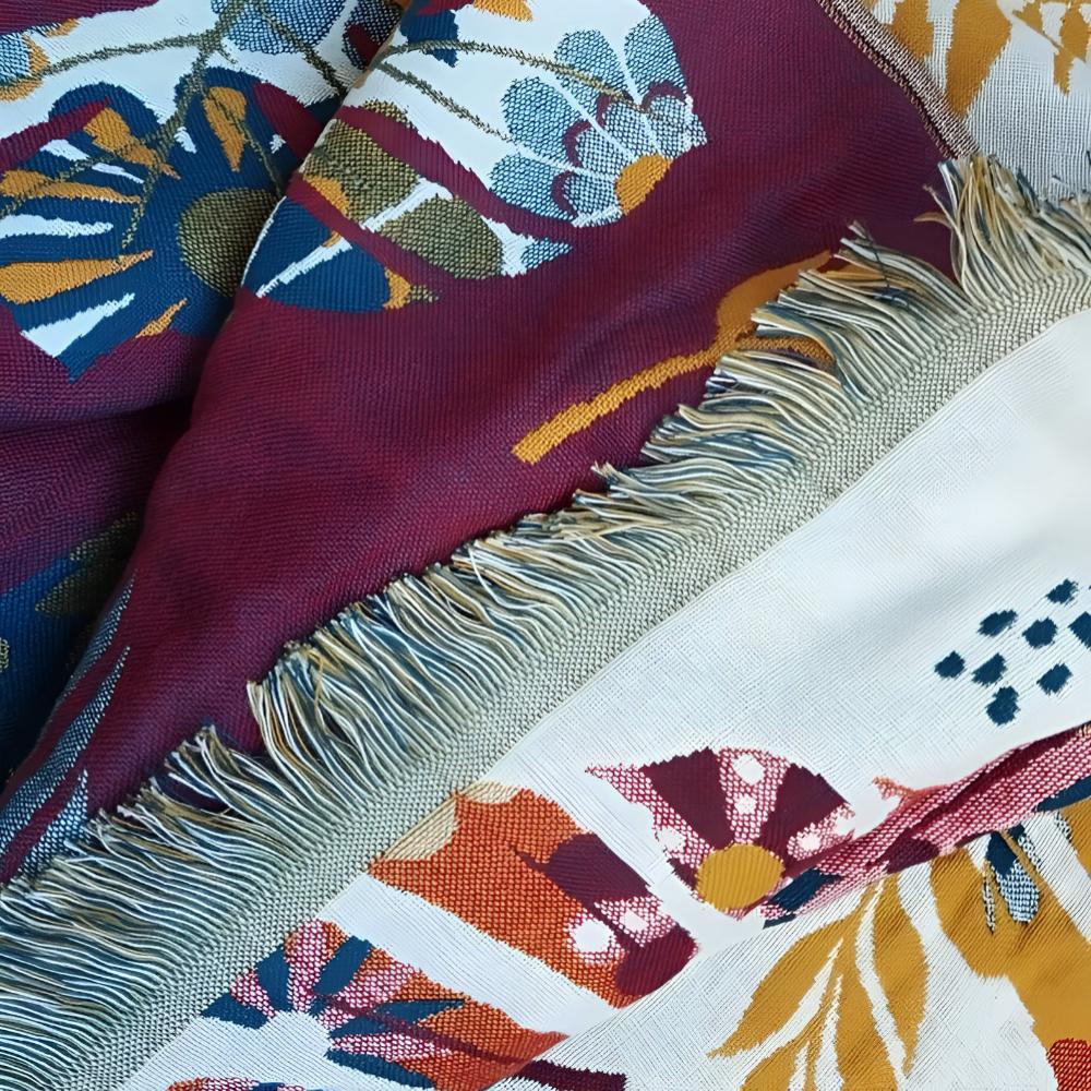 Wendbares Baumwoll-Badetuch mit Blumenmuster