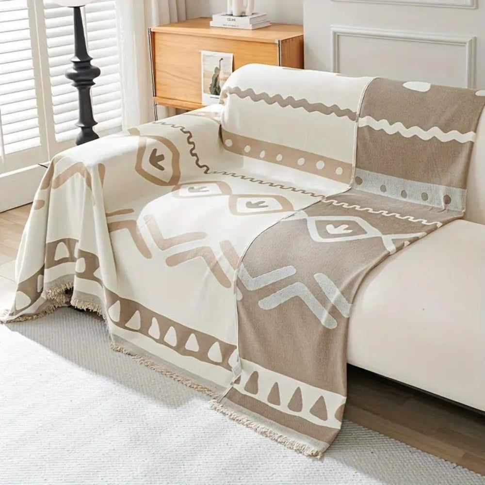 Wendbarer Boho-Sofaüberwurf