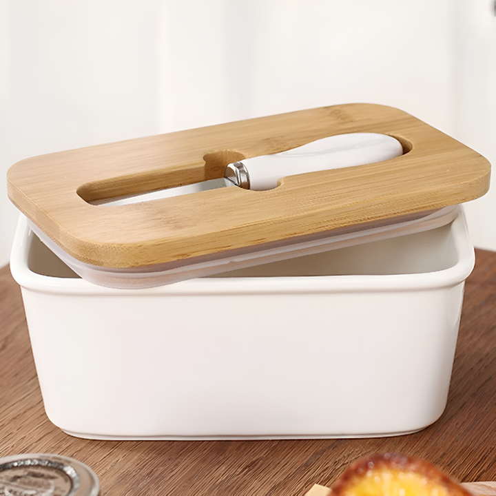 Butterdose mit integriertem Butterschneider