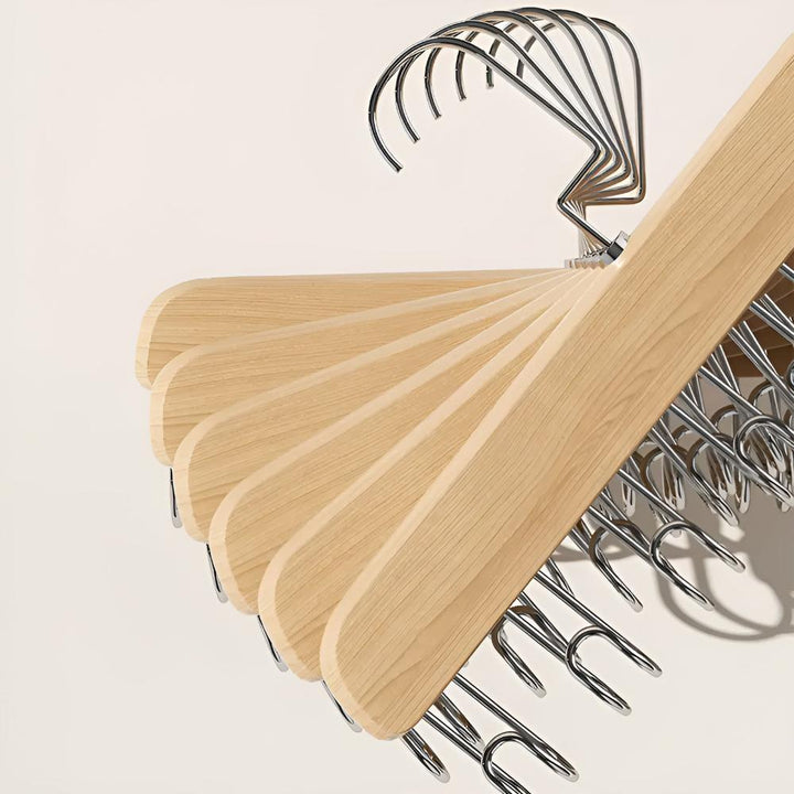 Gürtelhalter aus Holz mit 8 schwenkbaren Haken