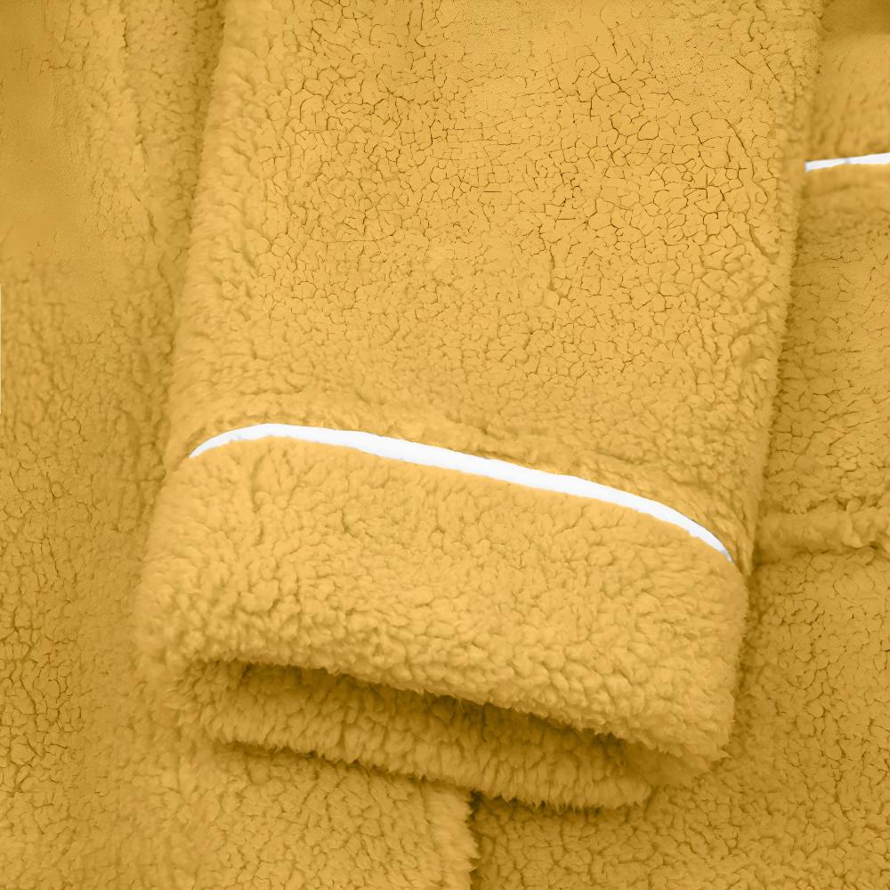 Bademantel aus Fleece mit Sherpa-Futter