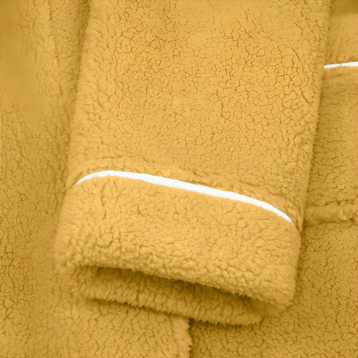 Bademantel aus Fleece mit Sherpa-Futter