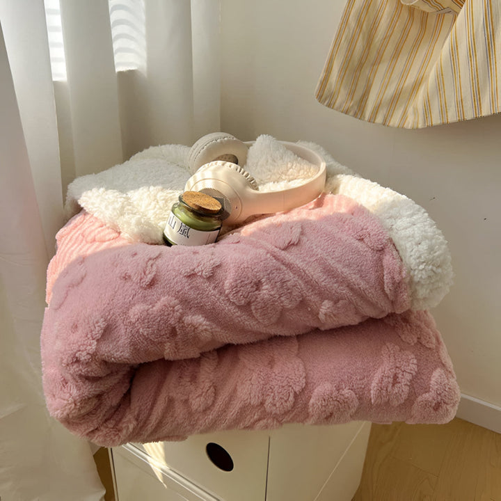 Decke mit Wolken- und Blumenmuster