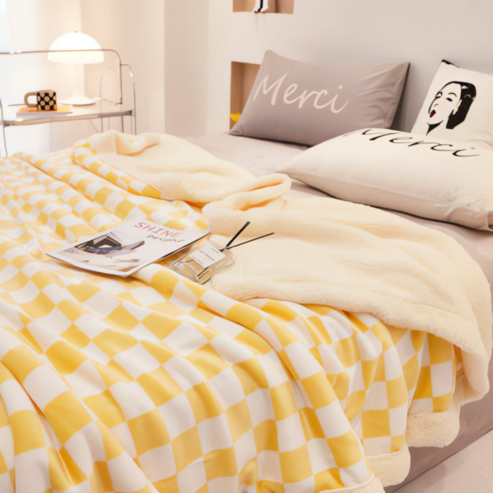 Decke mit Schachbrettmuster