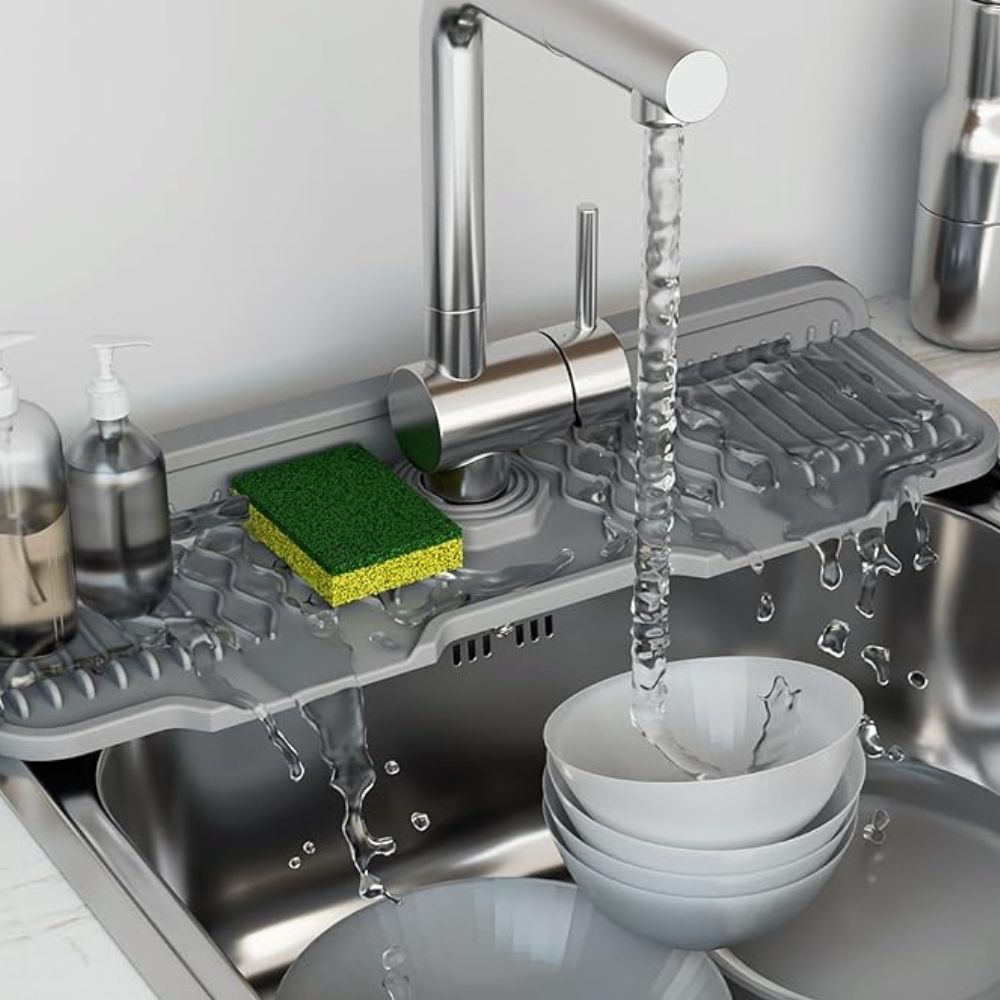 Geneigte Wasserhahnmatte aus Gummi