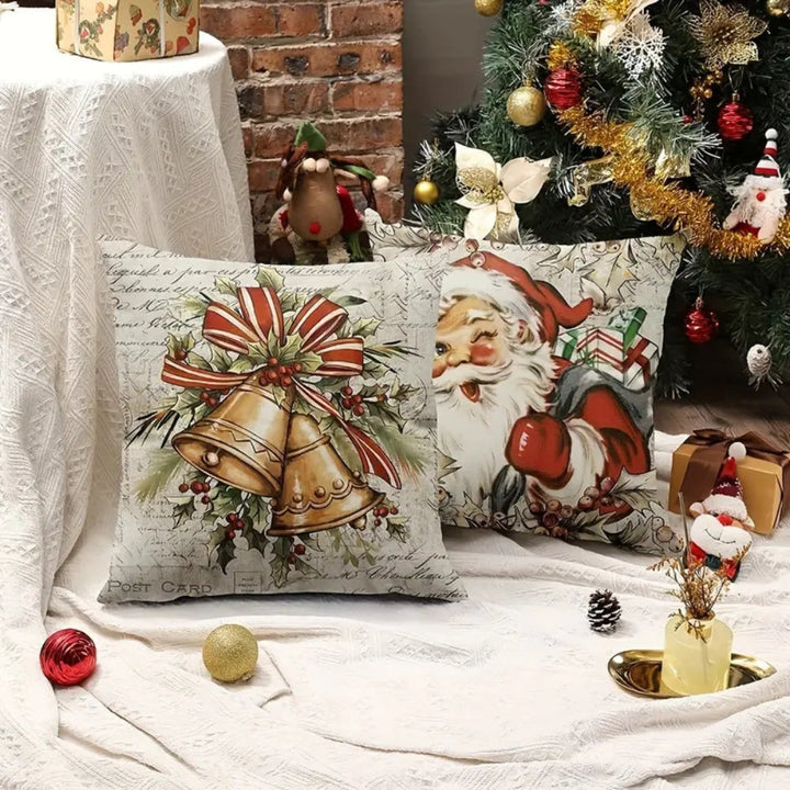 Weihnachts-Kissenbezug im Landhausstil