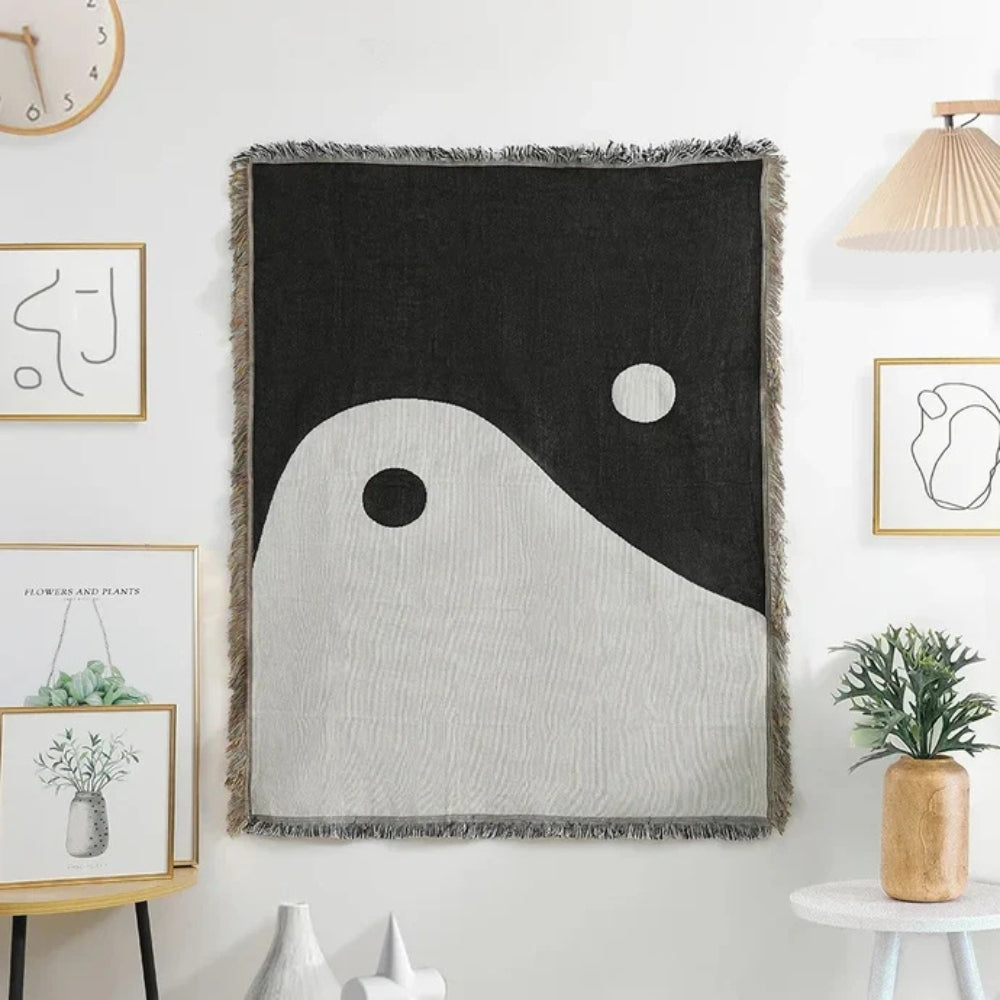 Jacquard-Wandbehang Yin-Yang 125 x 150 cm