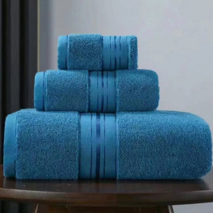 Set aus 3 Baumwollhandtüchern