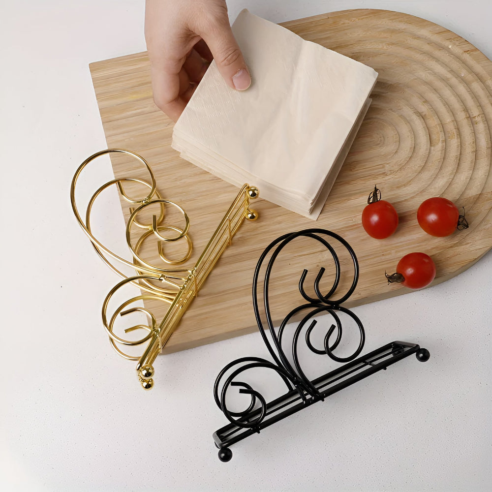 Serviettenhalter aus Gusseisen in Spiralform