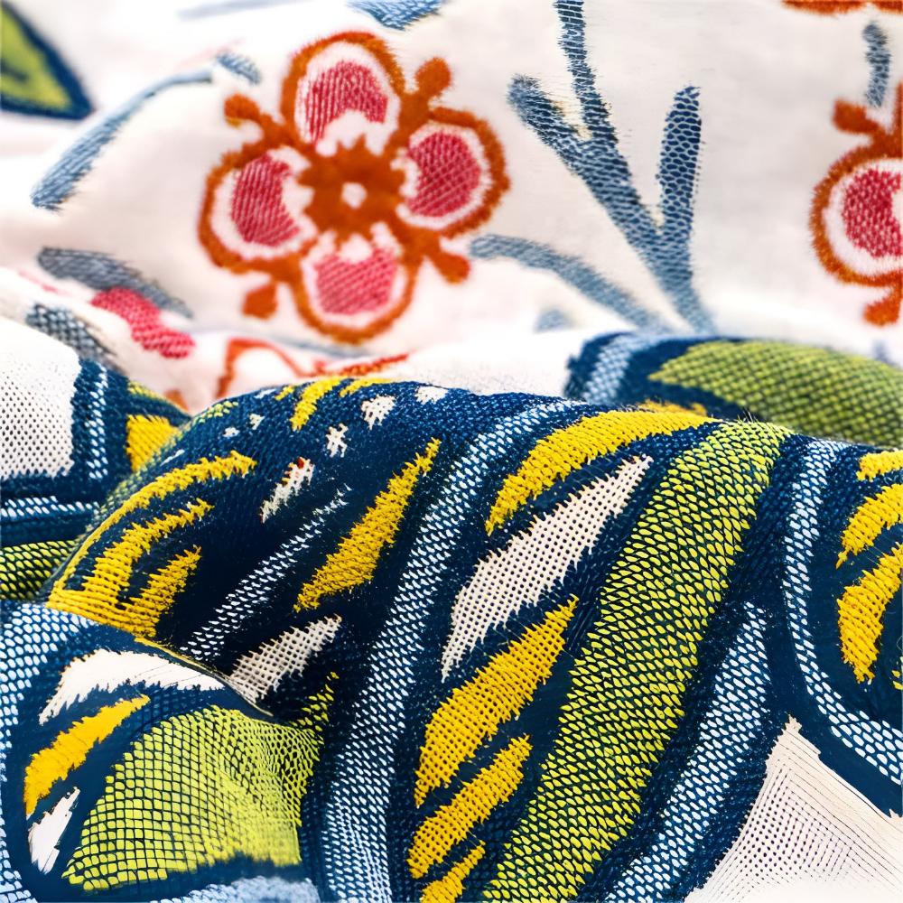 Wendbares Baumwoll-Badetuch mit Blumenmuster