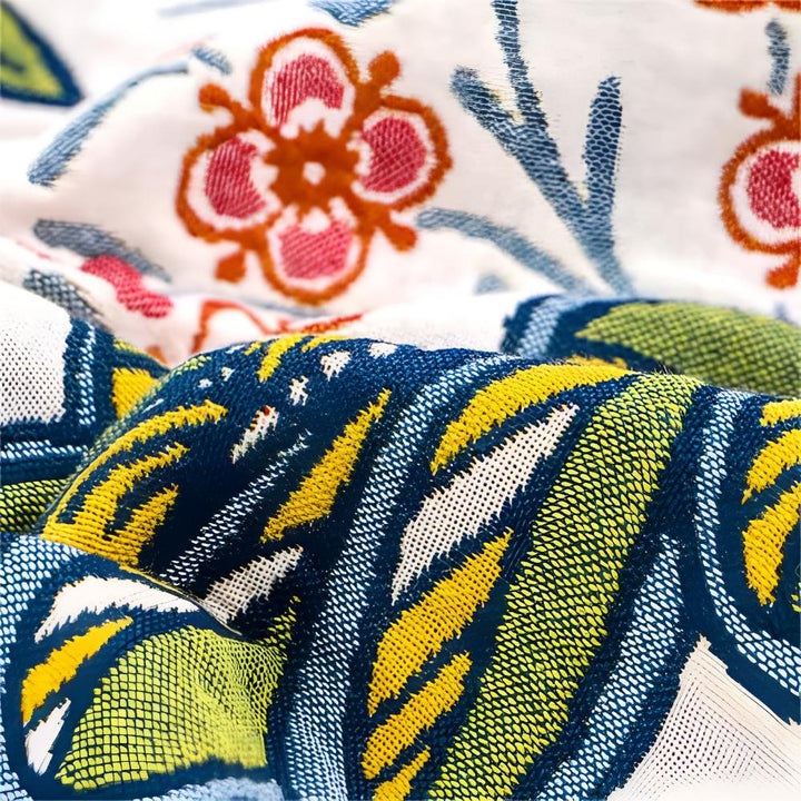 Wendbares Baumwoll-Badetuch mit Blumenmuster