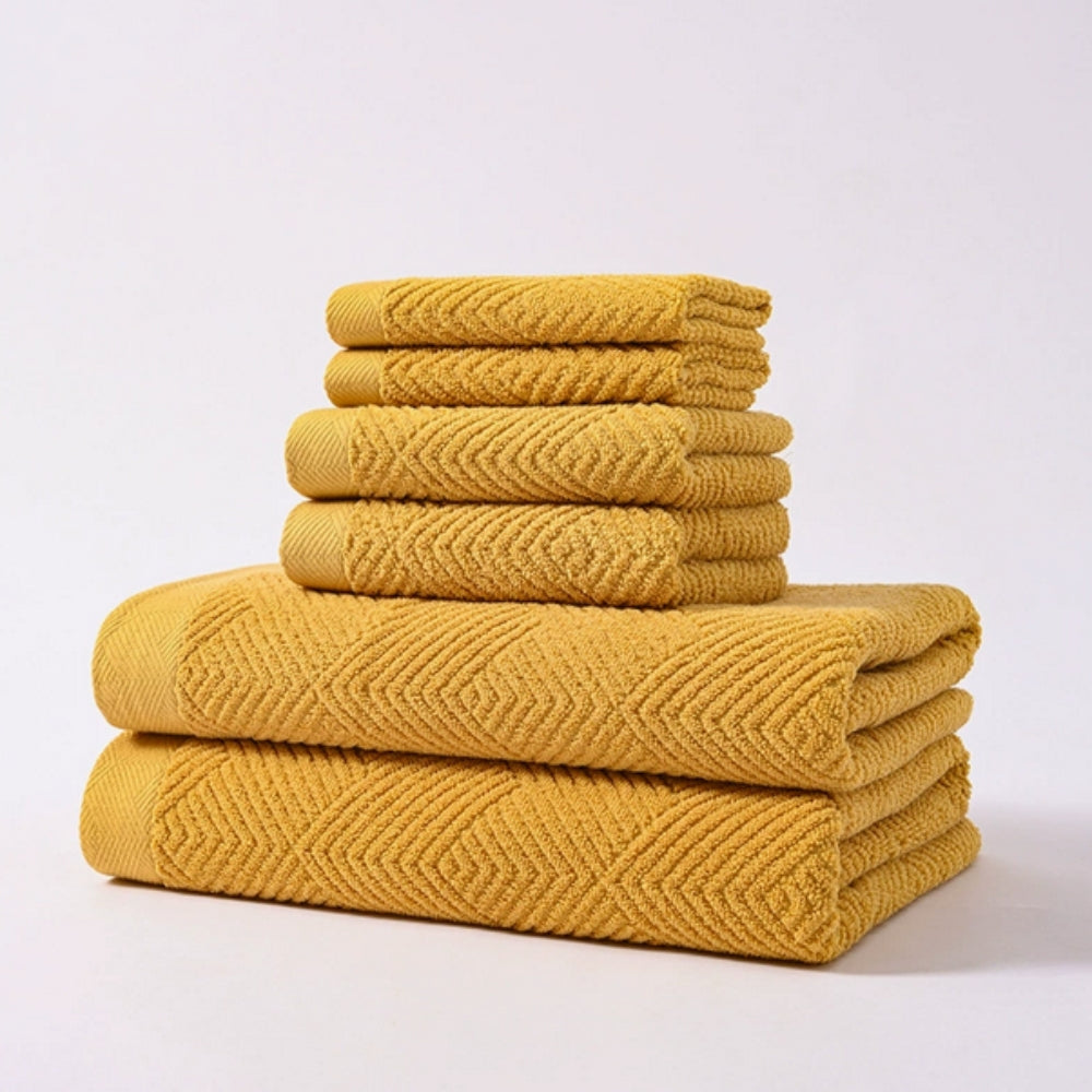 Set aus 6 Baumwollhandtüchern