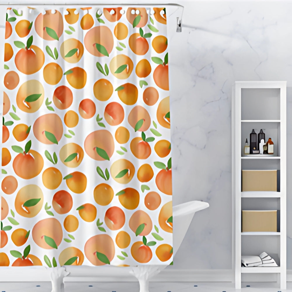 Duschvorhang mit Orangenmotiv