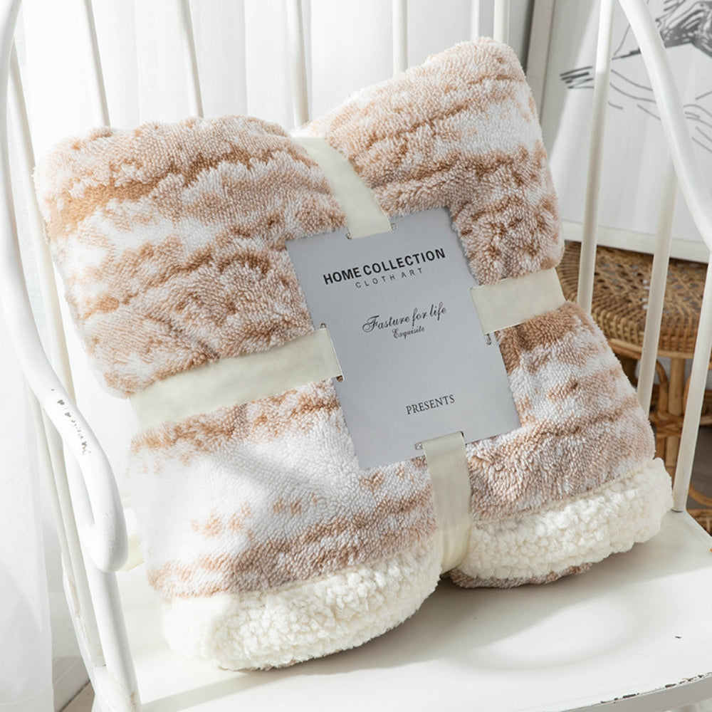 Samt-Jacquard-Sherpa-Decke