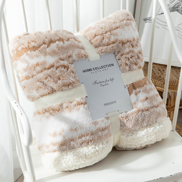 Samt-Jacquard-Sherpa-Decke