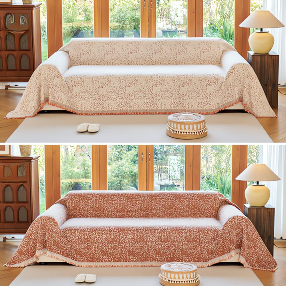 Wendbarer, gesprenkelter Boho-Sofaüberwurf