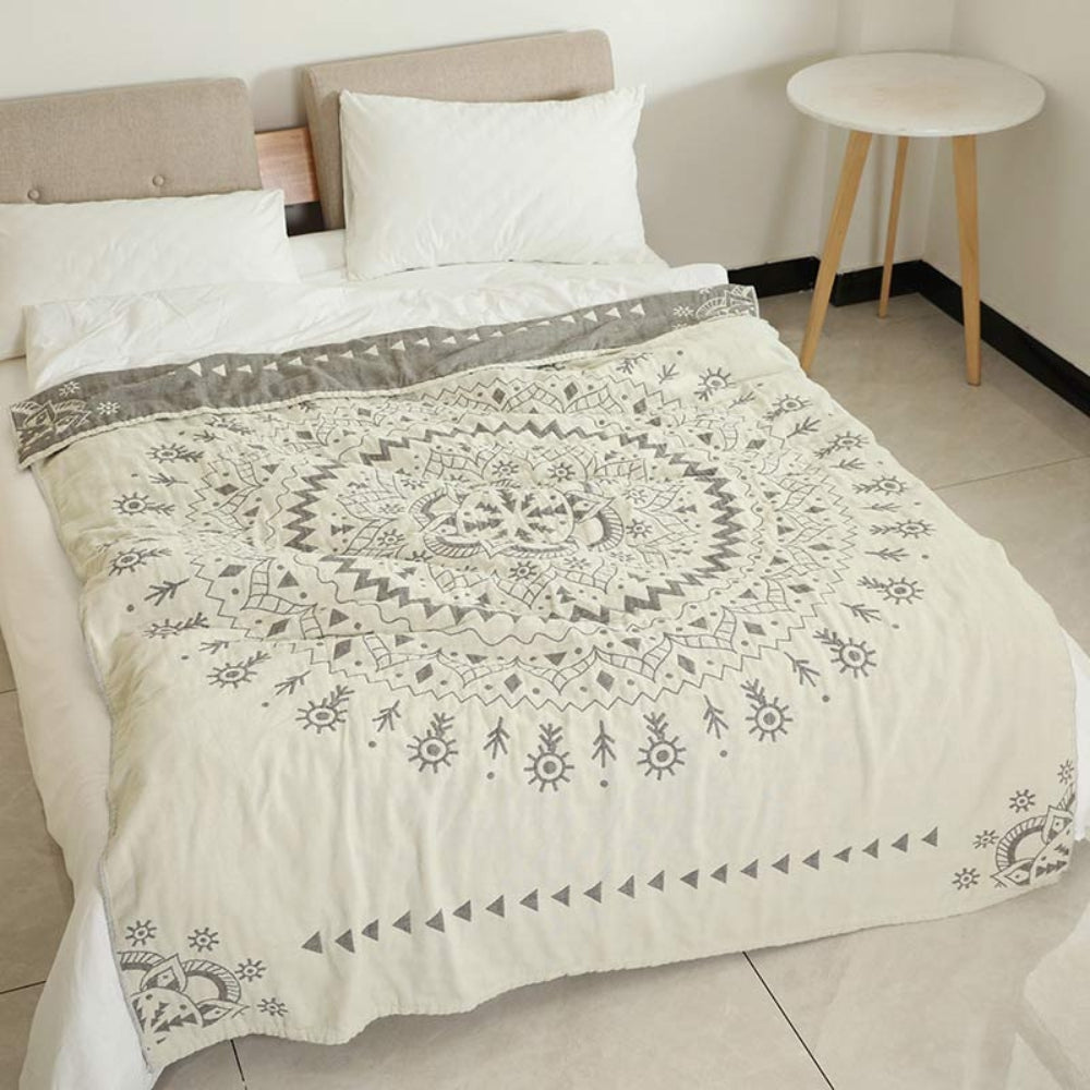 Wendbare Mandala-Baumwolldecke