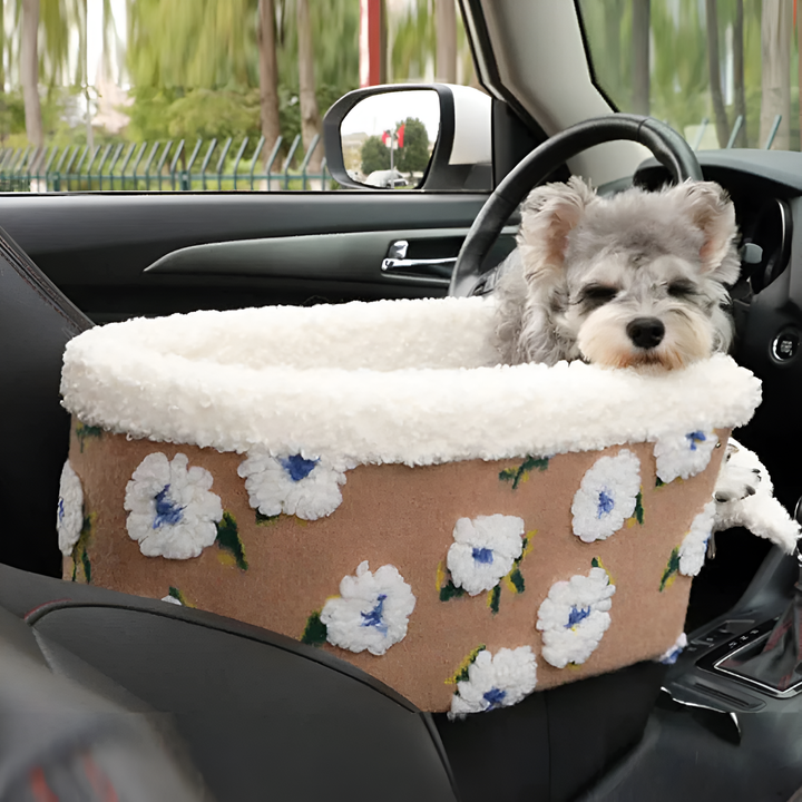 Haustier-Autositz mit Blumenmuster