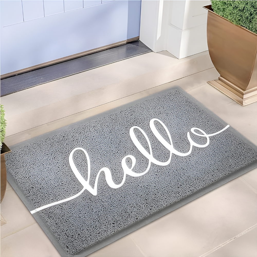 Fußmatte mit Aufschrift Hello