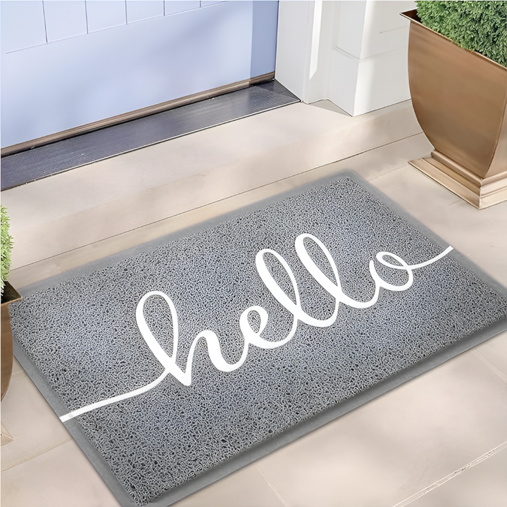 Fußmatte mit Aufschrift Hello