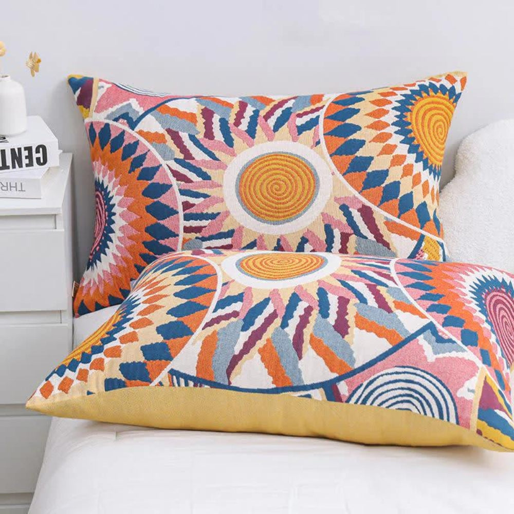 Kissenbezüge aus Baumwolle mit Sonnenmotiv, 2er-Set
