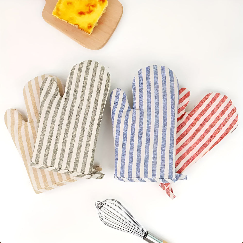 Ofenhandschuh mit Streifen und Silikon-Noppen