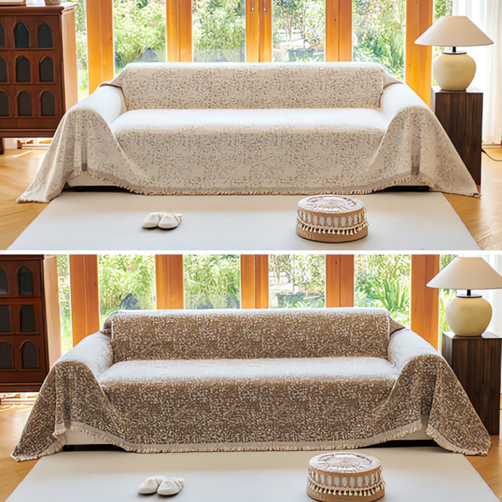 Wendbarer, gesprenkelter Boho-Sofaüberwurf