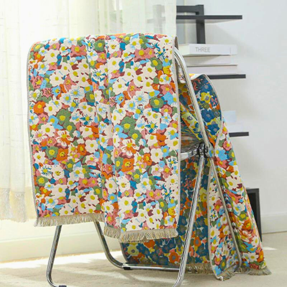 Wendbares Badetuch mit Blumenmuster 80 x 160 cm