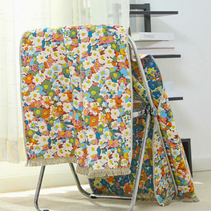 Wendbares Badetuch mit Blumenmuster 80 x 160 cm
