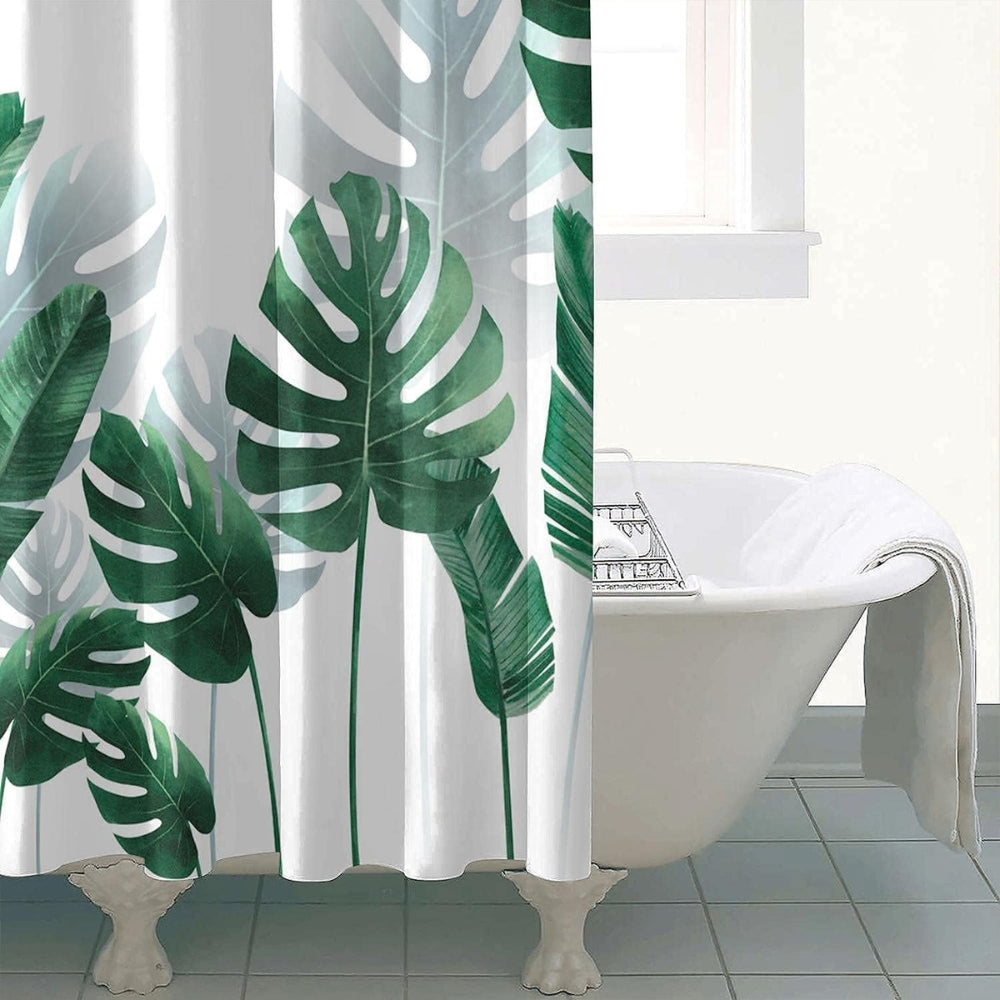 Duschvorhang mit Monstera-Blättern 180 x 180 cm