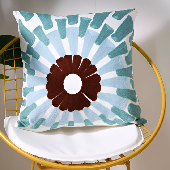 Bestickter Kissenbezug mit maritimen Motiven 45 x 45 cm